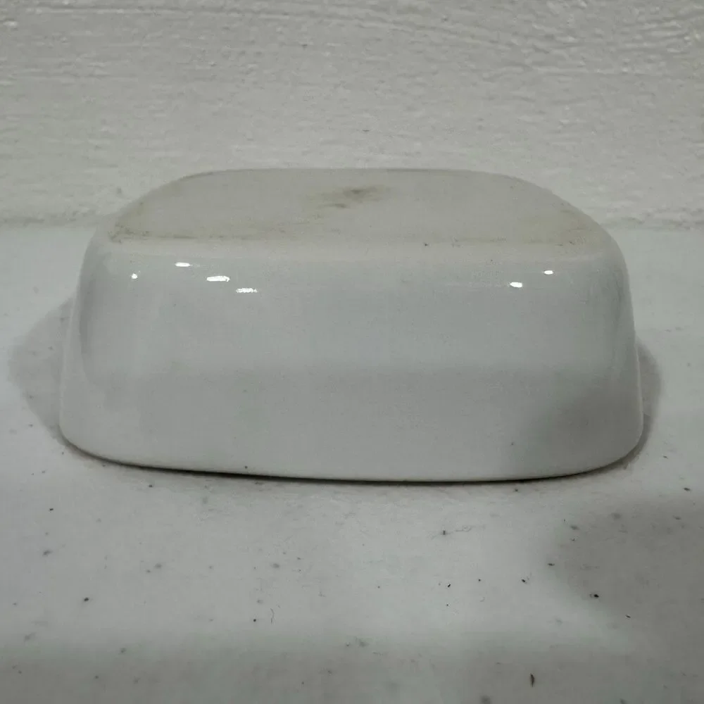 Vintage Hawaii 50th State Souvenir Ashtray Ceramic Square Dish Gold Trim Hula